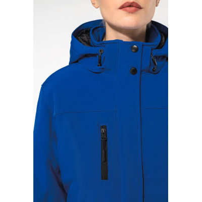 Ladies’ hooded softshell lined parka